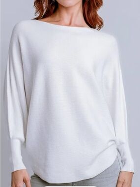 Kerisma White Boatneck Knit Sweater M/L